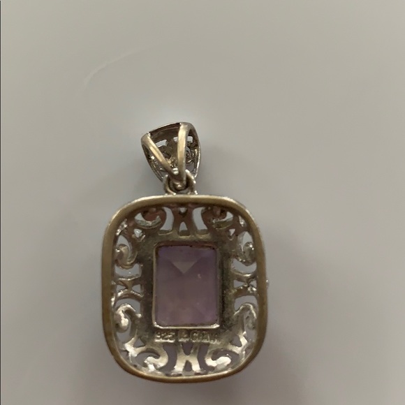 Sterling silver and Amethyst pendant - Picture 2 of 3
